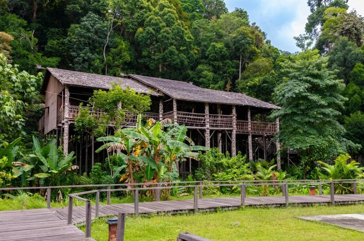Teroka Keunikan Kampung Budaya Borneo Papar